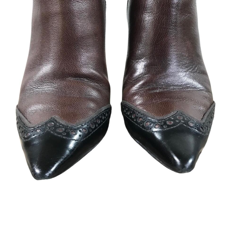 Tory Burch Brown and Black Ankle Booties - Picture 8 of 13